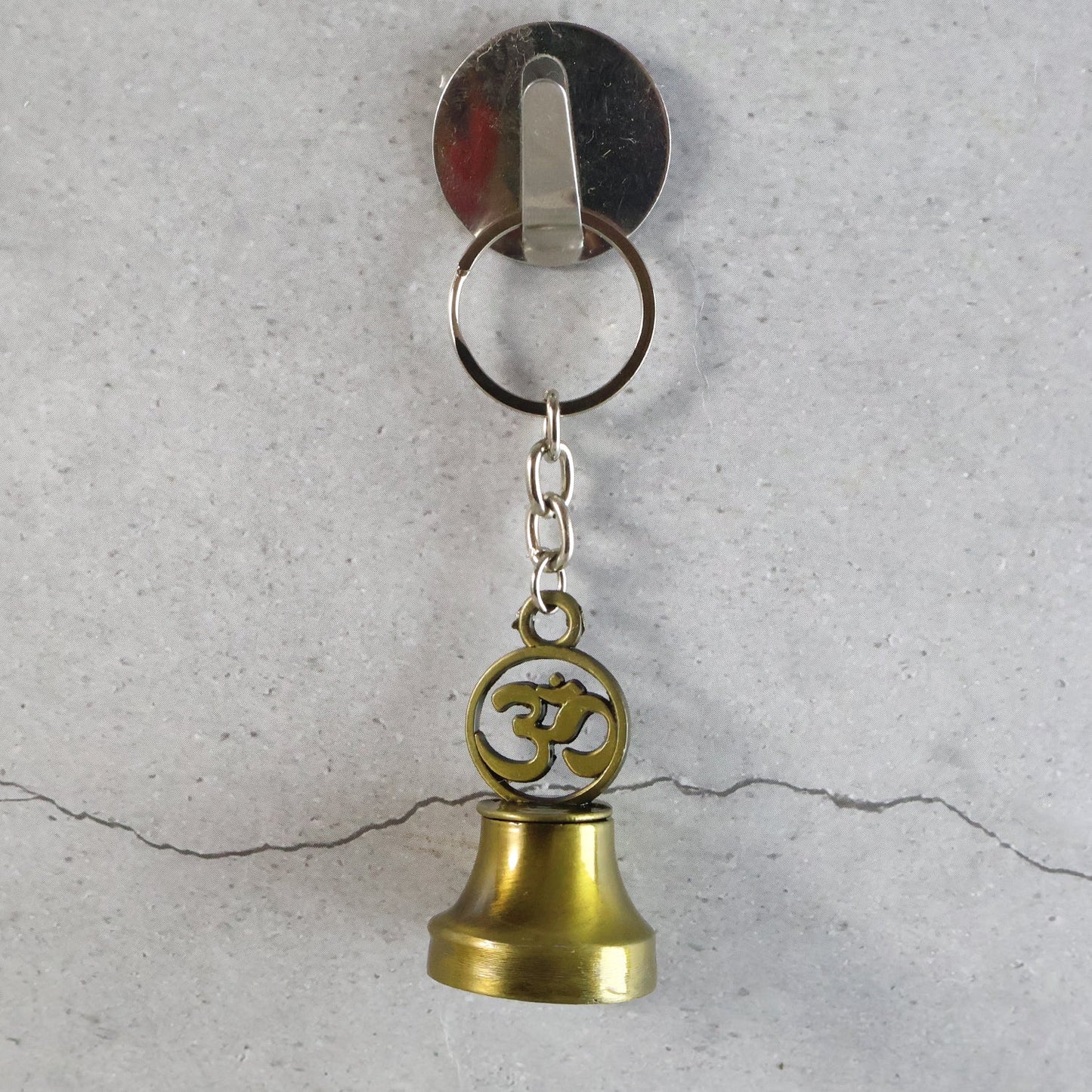 Om Symbol Temple Bell Metal Keychain (1 Pc)