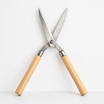 Wooden Handle Hedge Shears, Bush Clipper