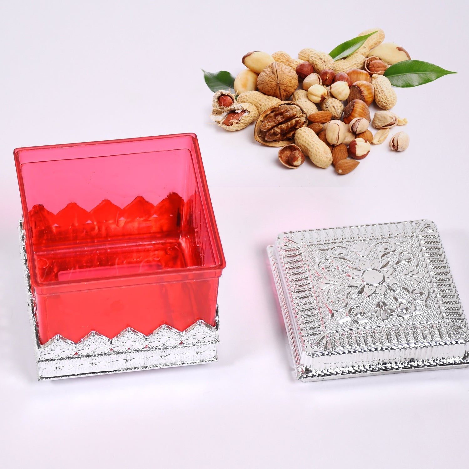 RUBY DRYFRUIT STORAGE CONTAINER  ATTRACTIVE DESIGN BOX FOR HOME , GIFTING & KITCHEN USE