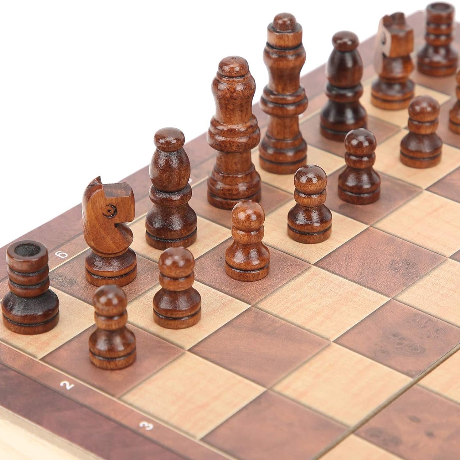 Foldable Wooden Chess Board Set (30 × 30 Cm / 1 Set)