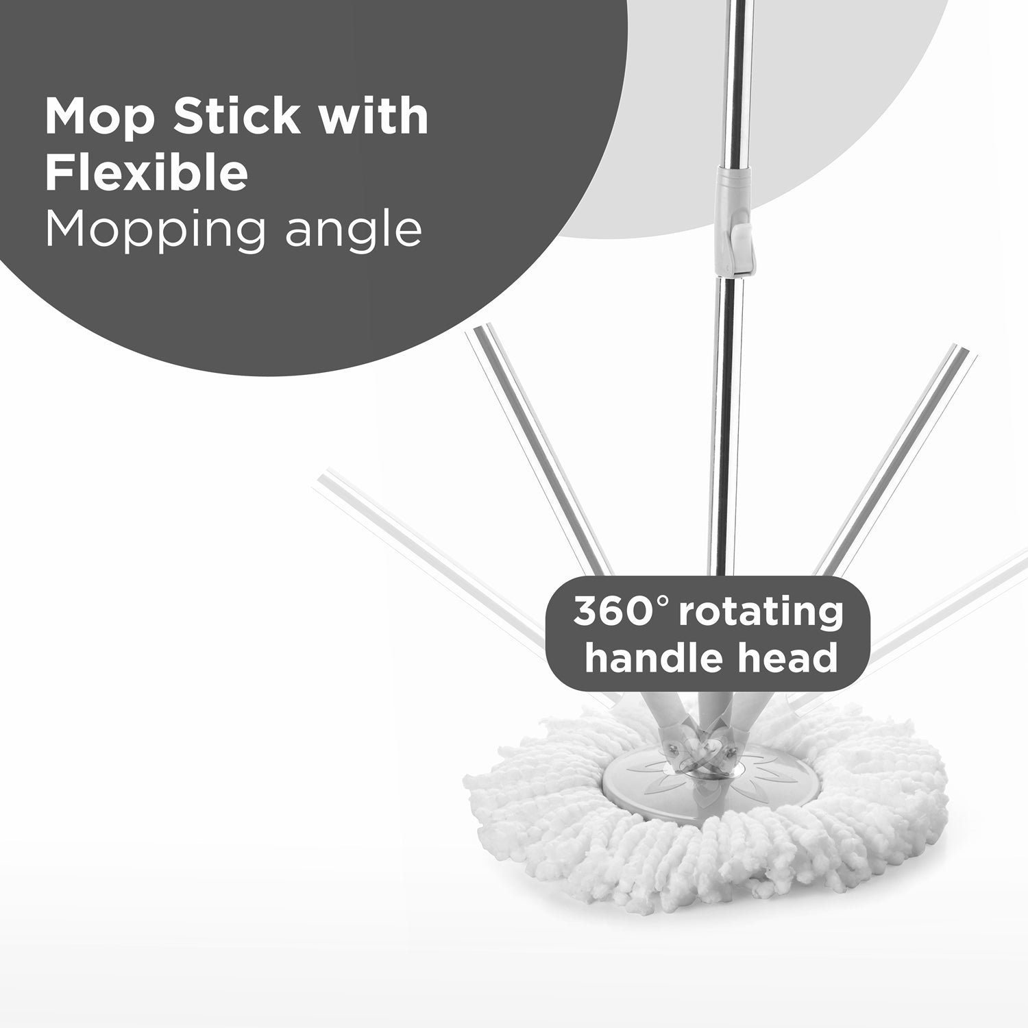 Mop with Bucket For Floor Cleaning With Steel Spin  / Mop for Floor Cleaning  /  Floor Cleaner Mop  /  Spin Mop  /  Magic Mop  /  Mop Stick  /  Spin Mop Set with Bucket