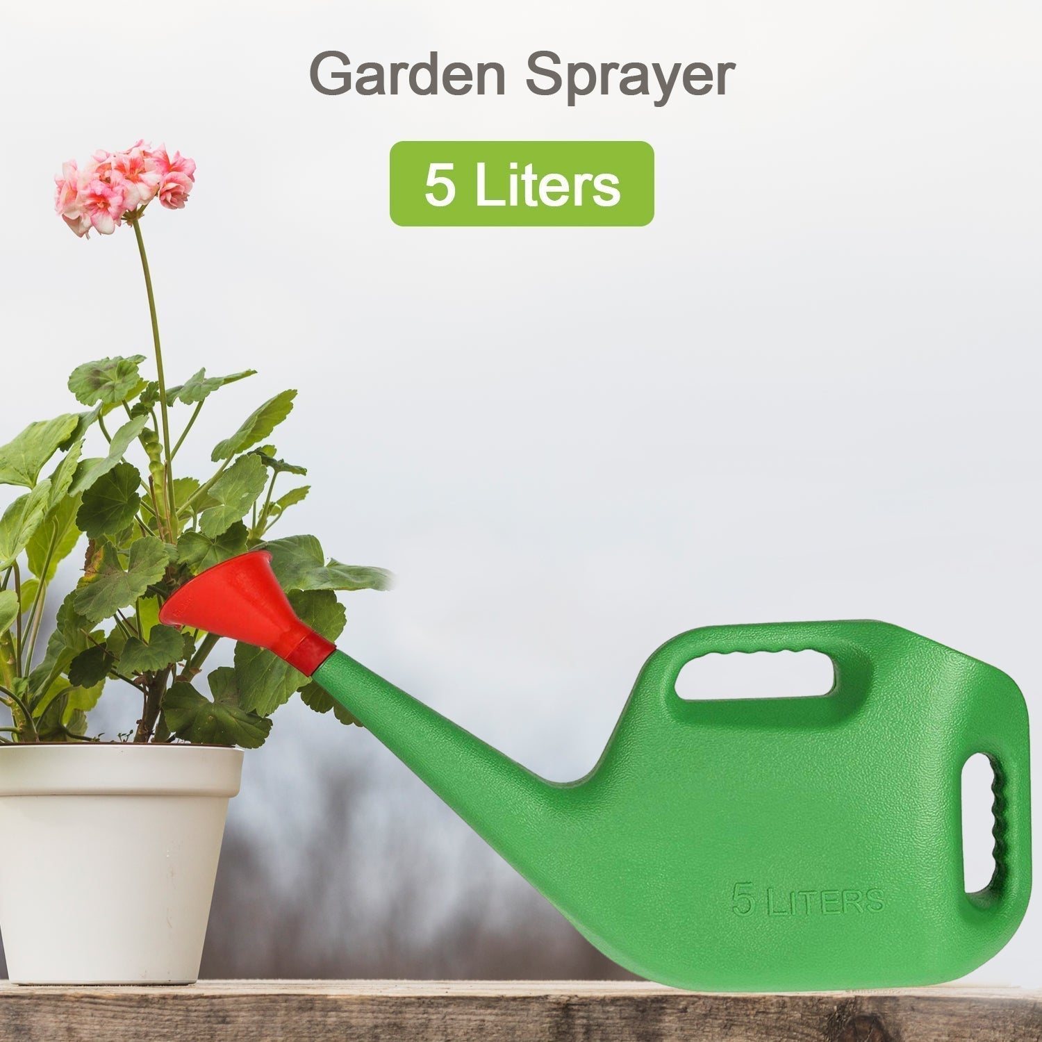 Plastic Watering Can Water Sprayer Sprinkler for Plants Indoor Outdoor Gardening, 5 LTR