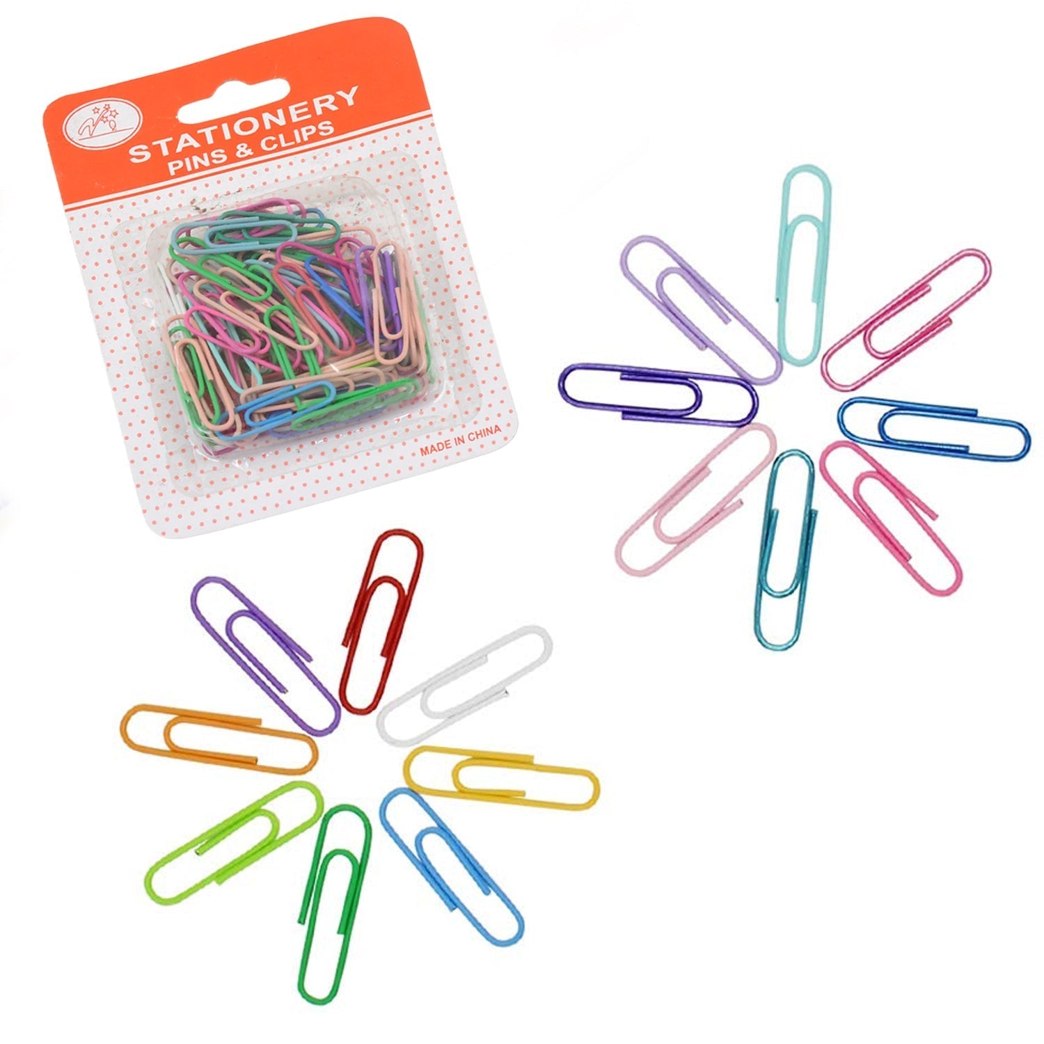 Multipurpose Assorted Color Paper Clips (Approx 70 Pcs / Small Size)