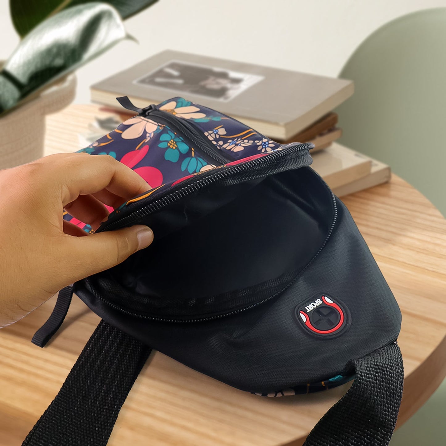 Waterproof Waist Bag, Shoulder Bags USB Charging Earphone Hook Sling Travel Bag (1 Pc / Mix Color)