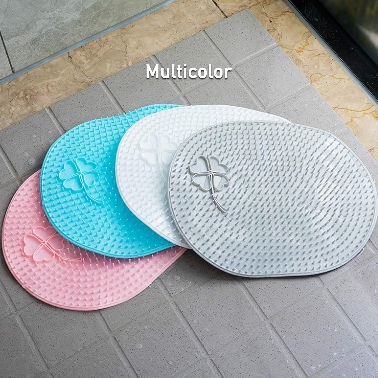 Silicone Bath Massage Cushion with Suction Cup (35×28 CM / 1 Pc)