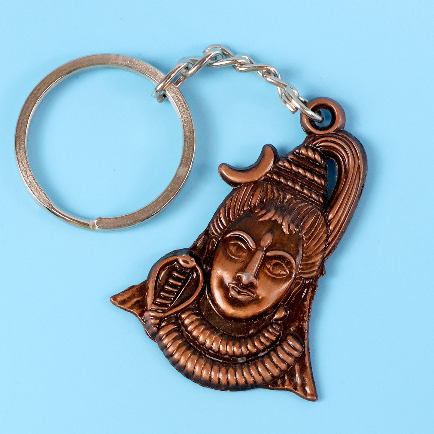 Lord Shiva Face Antique Finish Keychain (1 Pc)