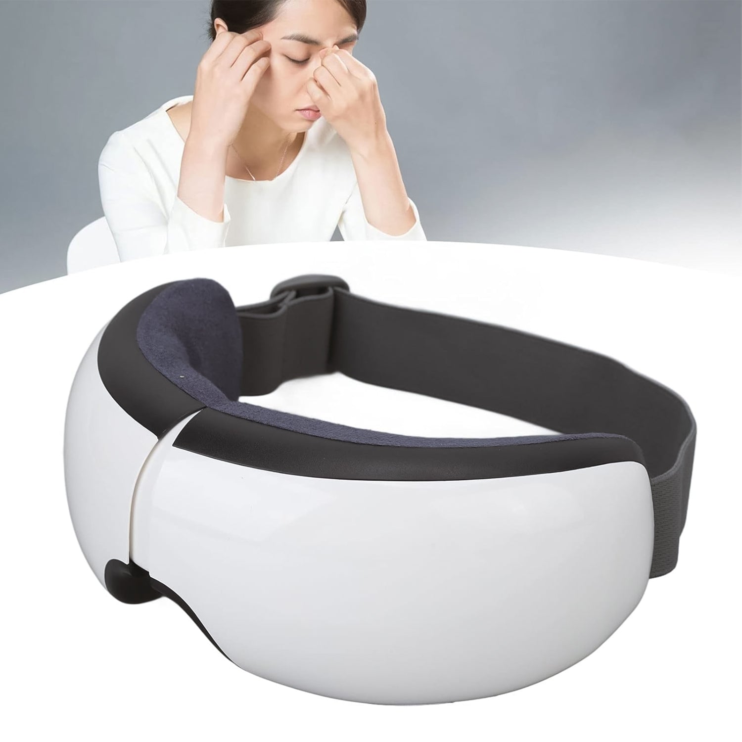 Electric Eye Massager with Adjustable Elastic Band (1 Pc)