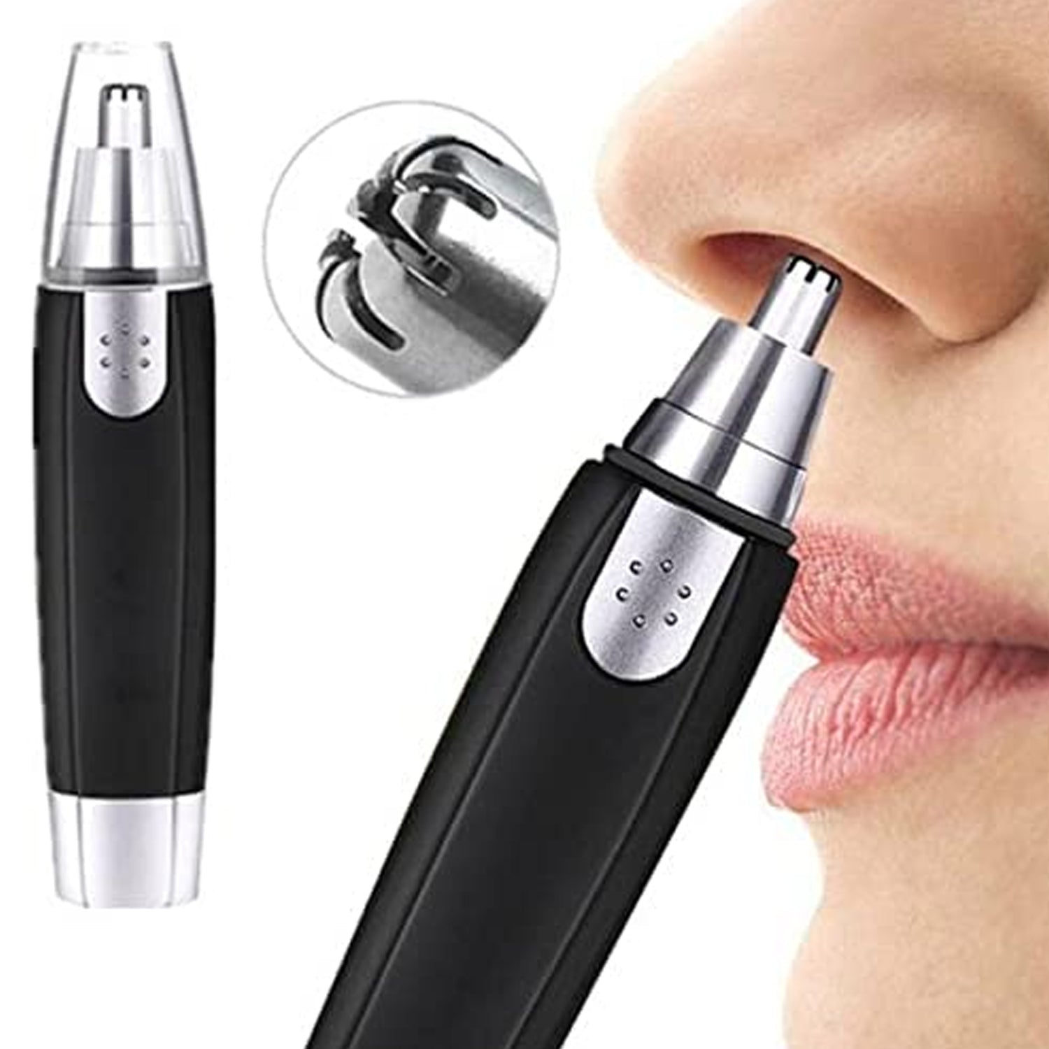 Sharp Steel Battery-Operated Ear and Nose Hair Trimmer