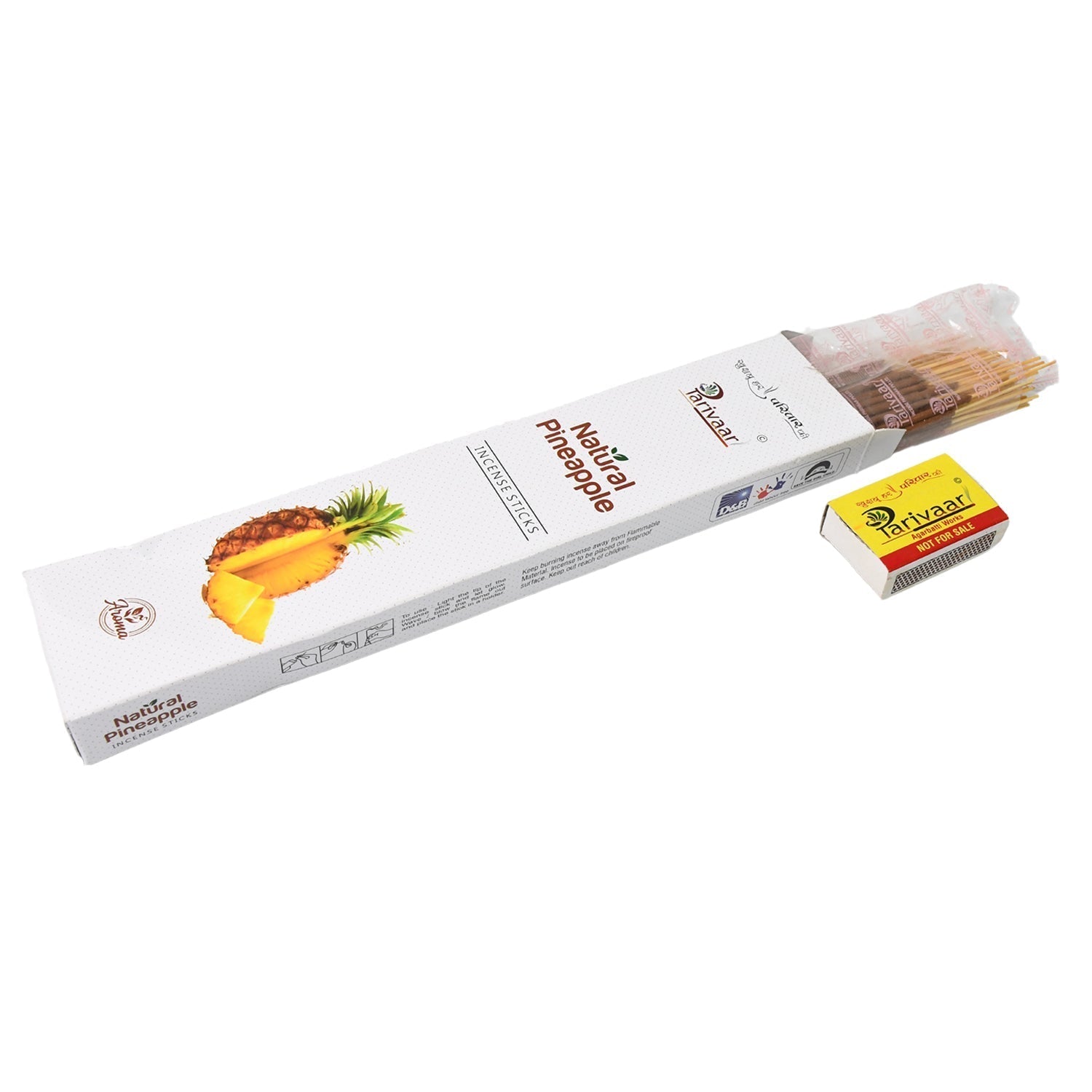 Natural Pineapple Fragrance Incense Sticks Agarbatti (90 Gm / With Machis 1 Packet)