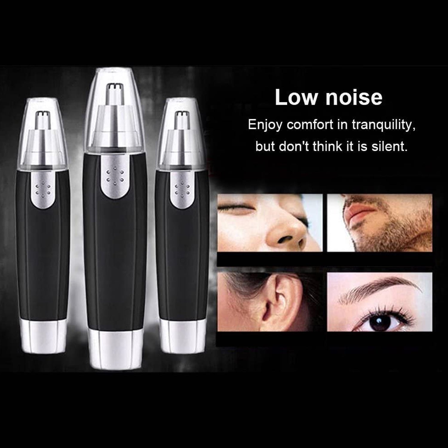 Sharp Steel Battery-Operated Ear and Nose Hair Trimmer