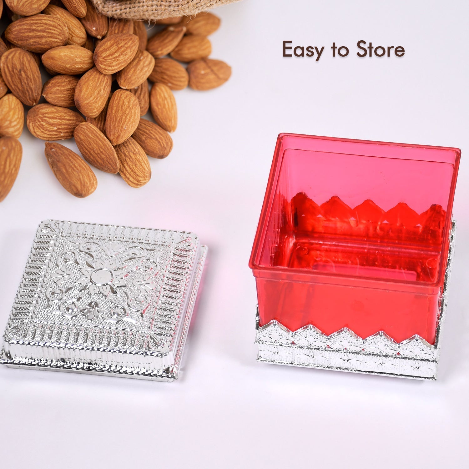 RUBY DRYFRUIT STORAGE CONTAINER  ATTRACTIVE DESIGN BOX FOR HOME , GIFTING & KITCHEN USE