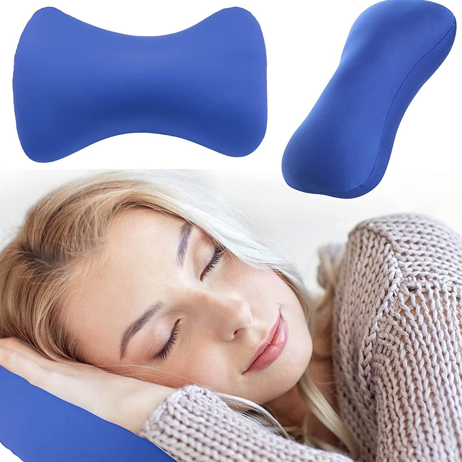 Microbead Roll Neck Pillow Mini Microbeads Bone Type Travel Pillow Soft Cushion Back Head Neck Support