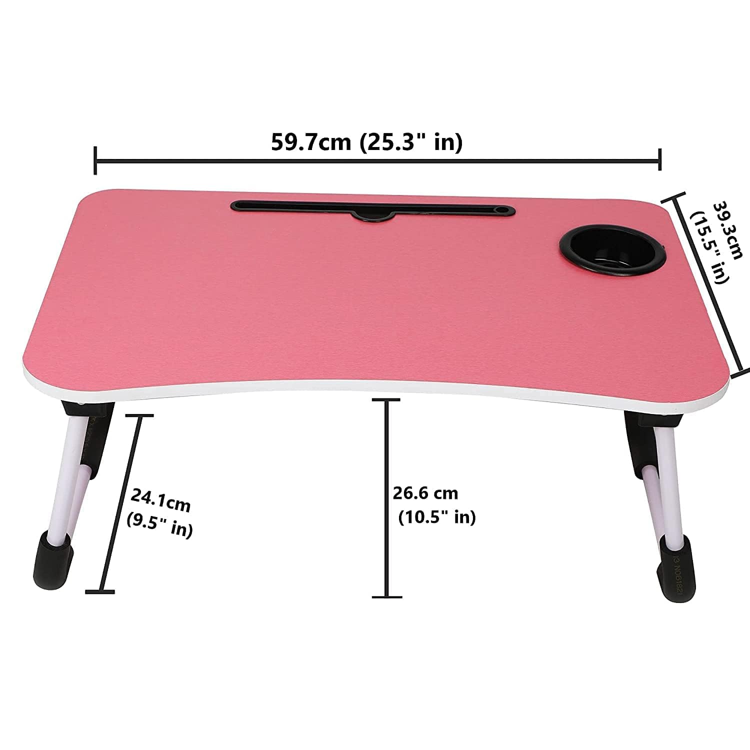 Multi-Purpose Laptop Desk for Study and Reading with Foldable Non-Slip Legs Reading Table Tray , Laptop Table ,Laptop Stands, Laptop Desk, Foldable Study Laptop Table ( PINK )