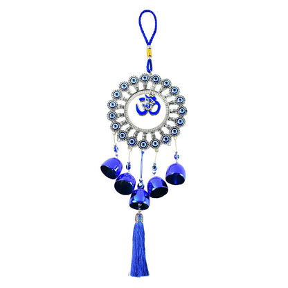 Spiritual Wind Chime with OM and Nazar Motif for Home