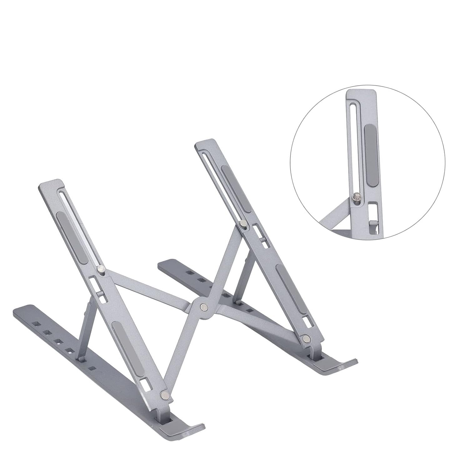 Metal Portable Laptop Stand, with 7 Adjustable Angles (1 Pc)