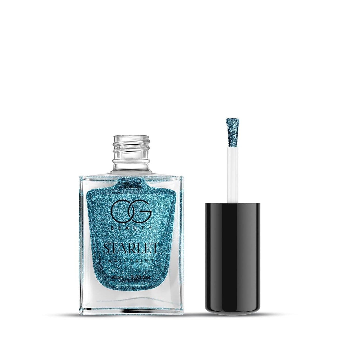 OG Beauty Aqua Bluebell Starlet Glitter Nail Paint (10 ML / 1 Pc)