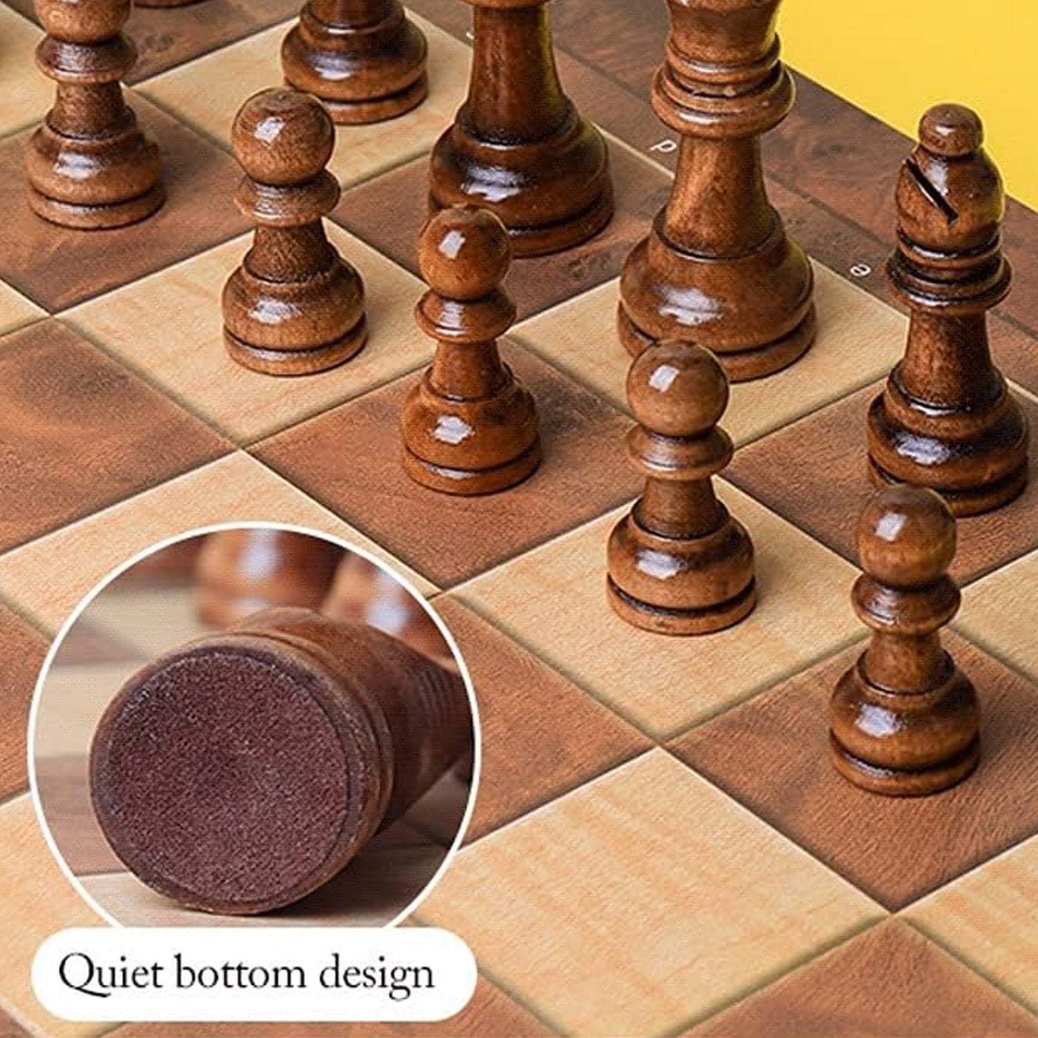 Foldable Wooden Chess Board Set (30 × 30 Cm / 1 Set)