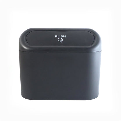 Mini Car Trash Can with Lid, Waterproof Car Trash Bin Storage Box (1 Pc)