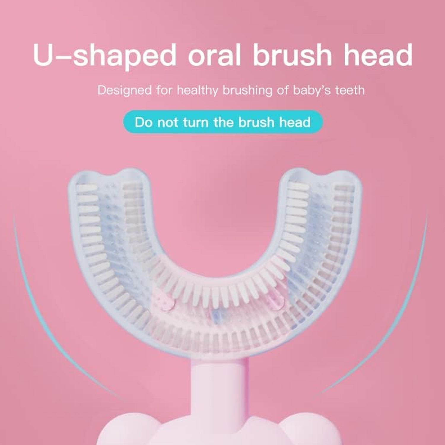 Baby Bear U-shaped Toothbrush Silicone Brush Head (1 Pc)