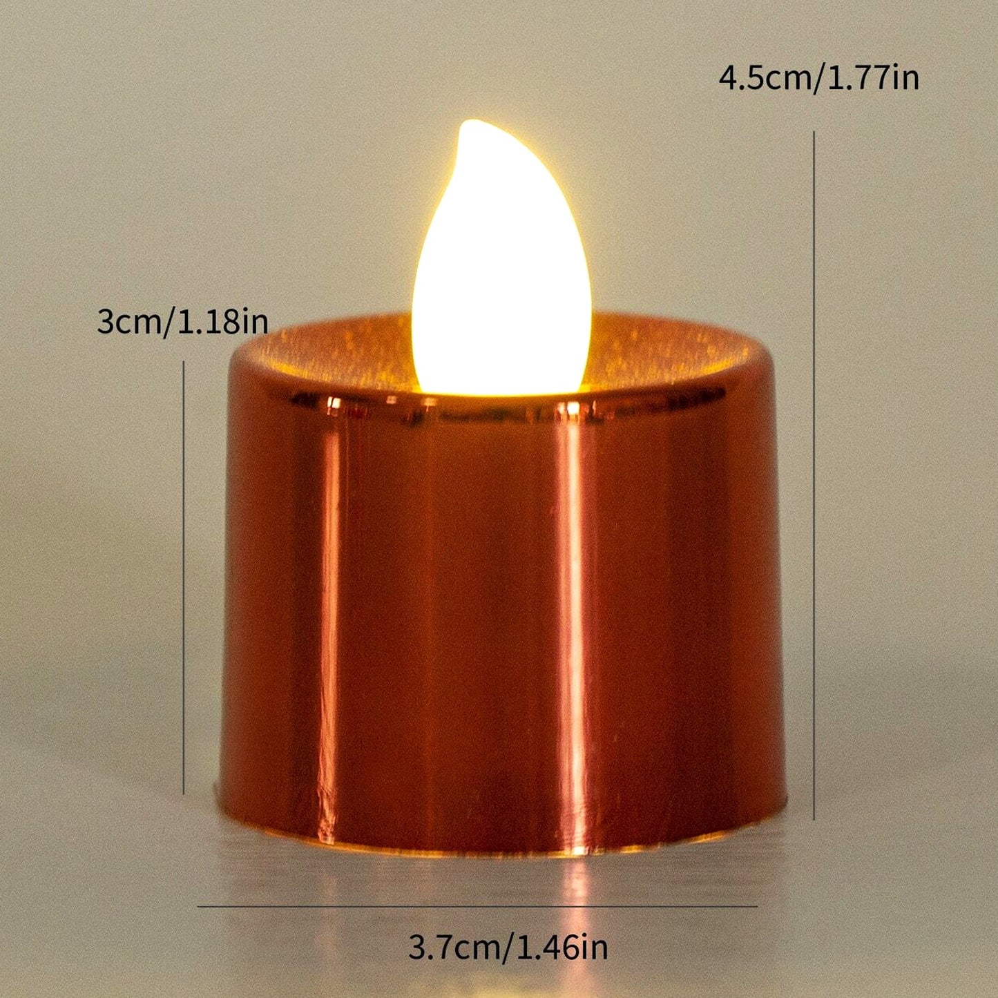 Electrical Candles Diya LED Tea Light, Plastic Candle Light Candle Candle, Diwali (24 Pc Set)