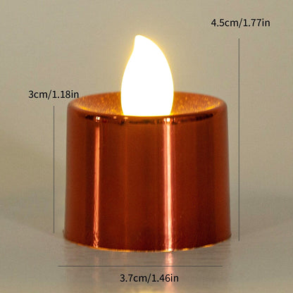 Electrical Candles Diya LED Tea Light, Plastic Candle Light Candle Candle, Diwali (24 Pc Set)
