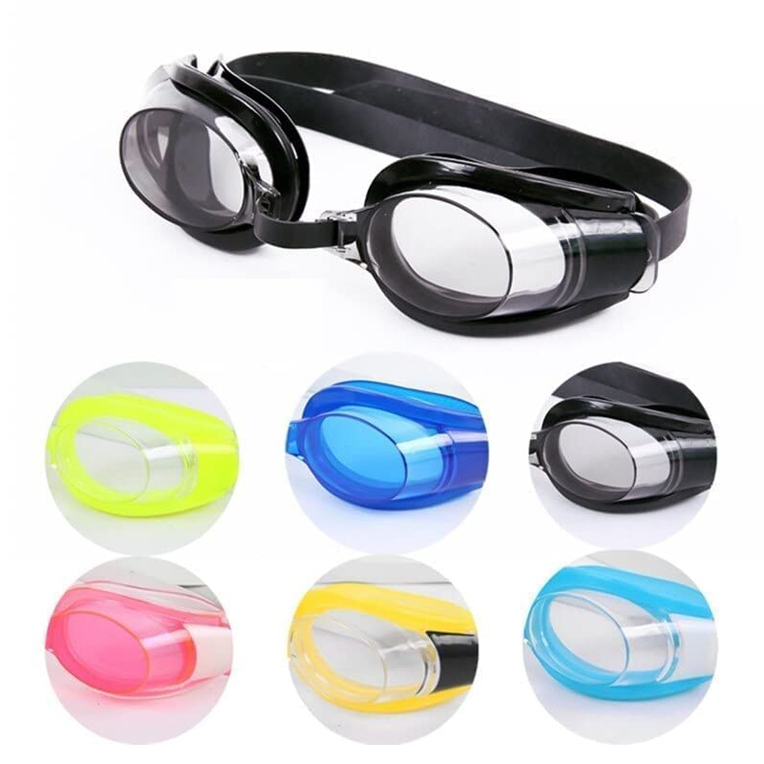 Anti-Fog Waterproof Adjustable Swimming Goggles