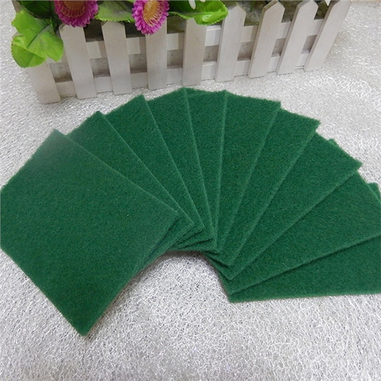 Scrub Sponge Cleaning Pads Aqua Green  10PCS