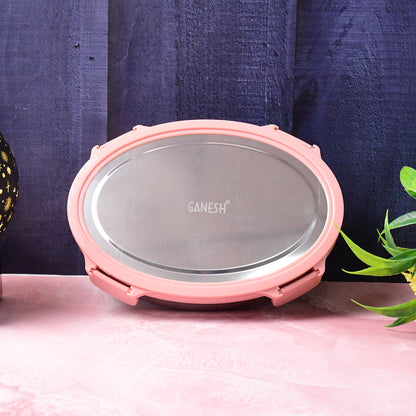 Ganesh Classy 2-Piece Stainless Steel Lunch Box Set