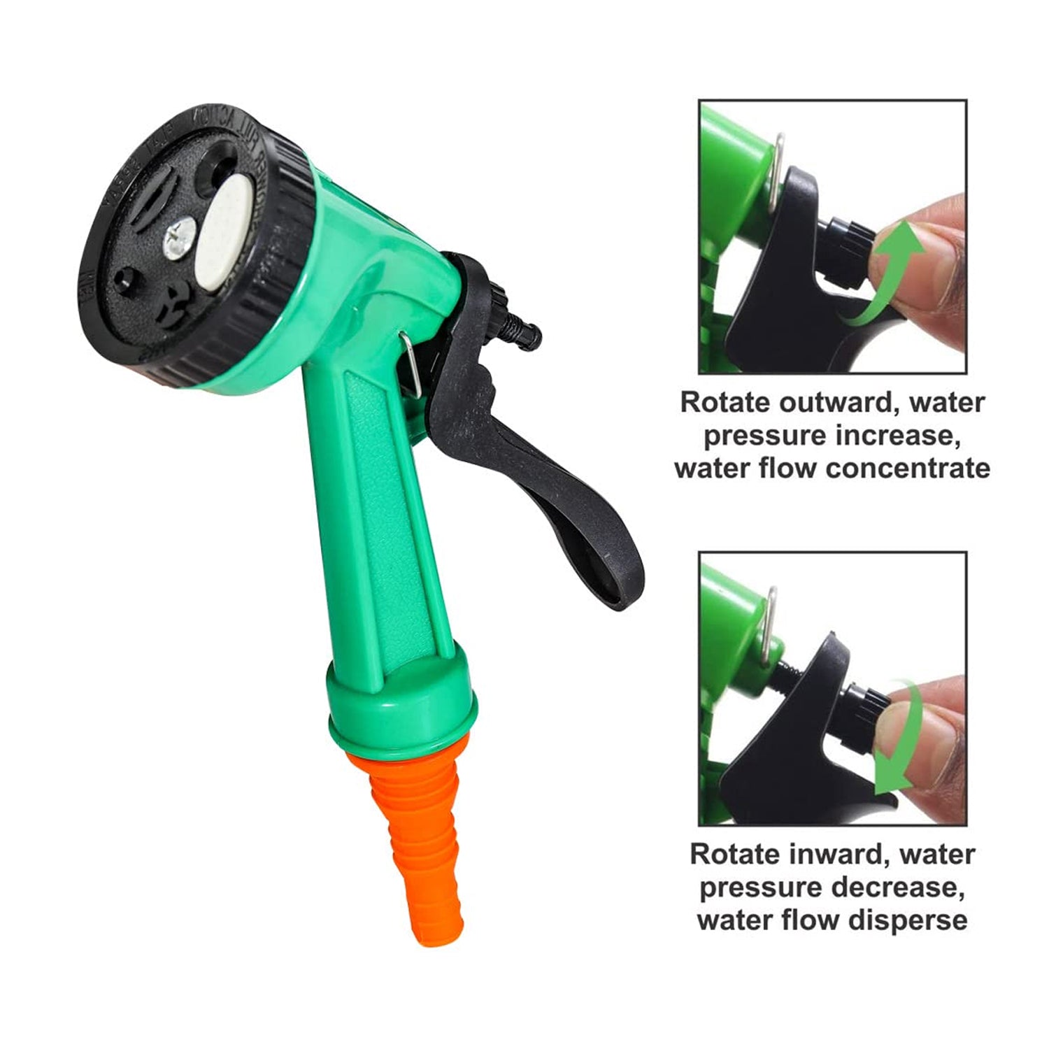 Garden Hose Nozzle Spray Nozzle with Adjustable For Garden & Multi Use