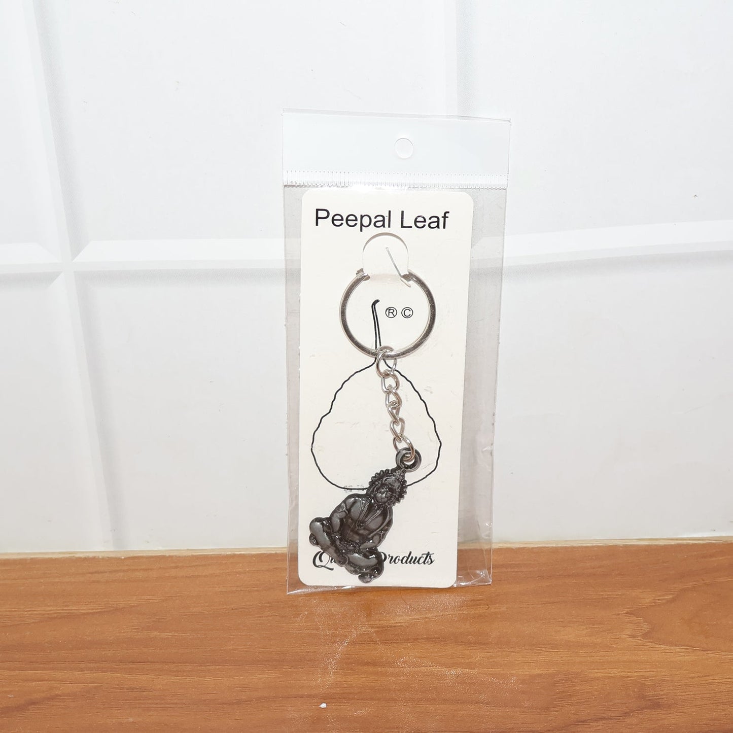 Premium Spiritual Hanuman Ji Sitting Pose Metal Keychain (1 Pc)