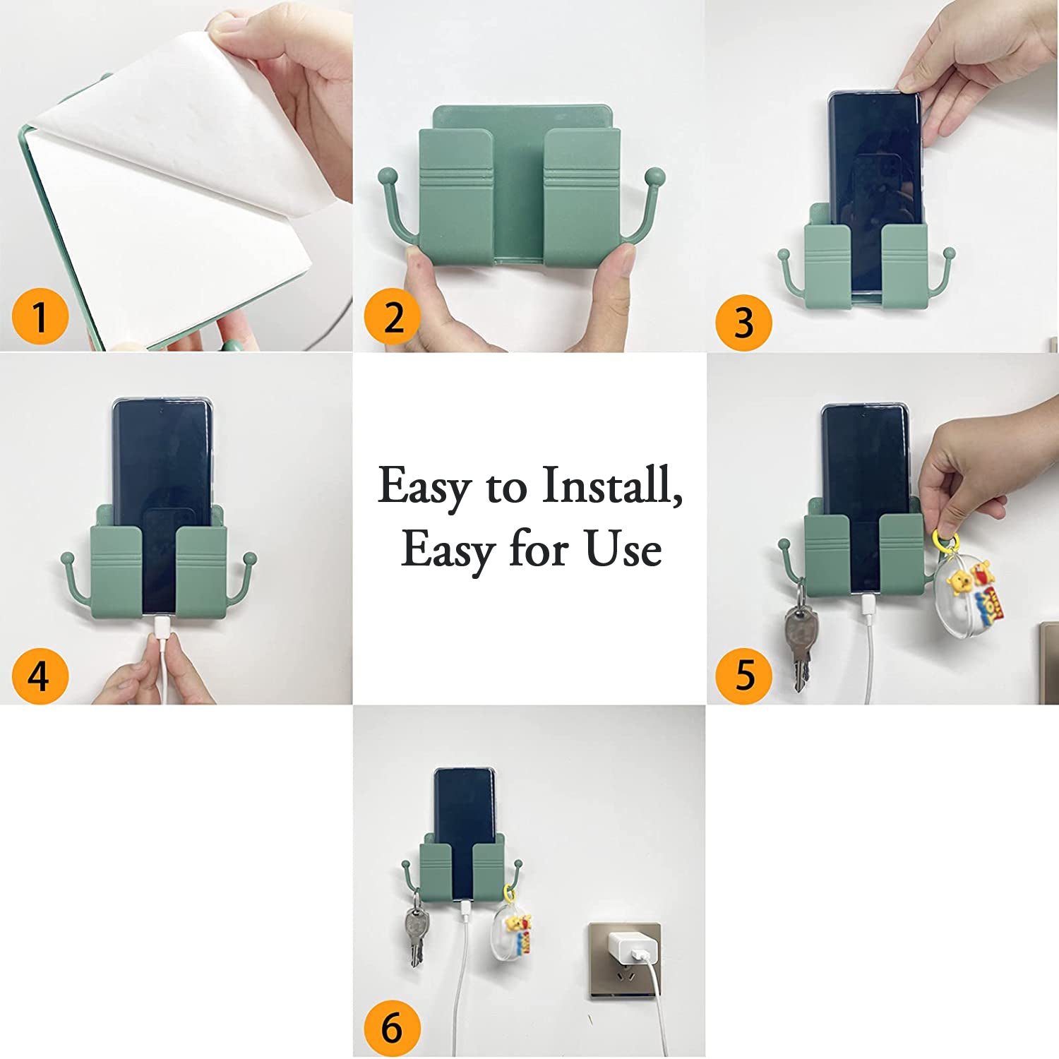 1 Pc Wallmount Mobile Stand With Hook Design used in all kinds of places including household and many more as a hanging support for cloths and stuffs purposes.