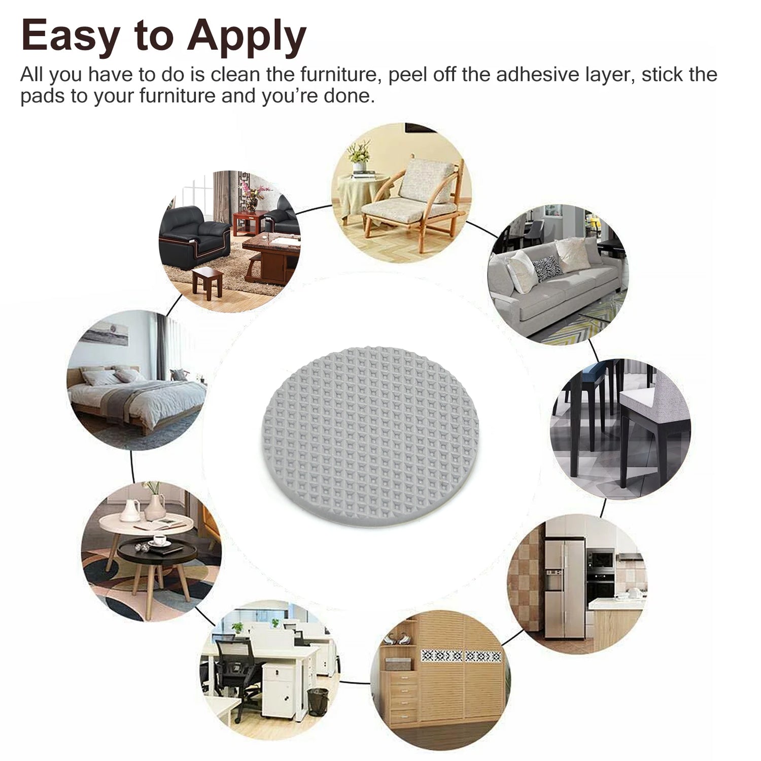 FURNITURE PAD ROUND  FELT PADS FLOOR PROTECTOR PAD FOR HOME & ALL FURNITURE USE