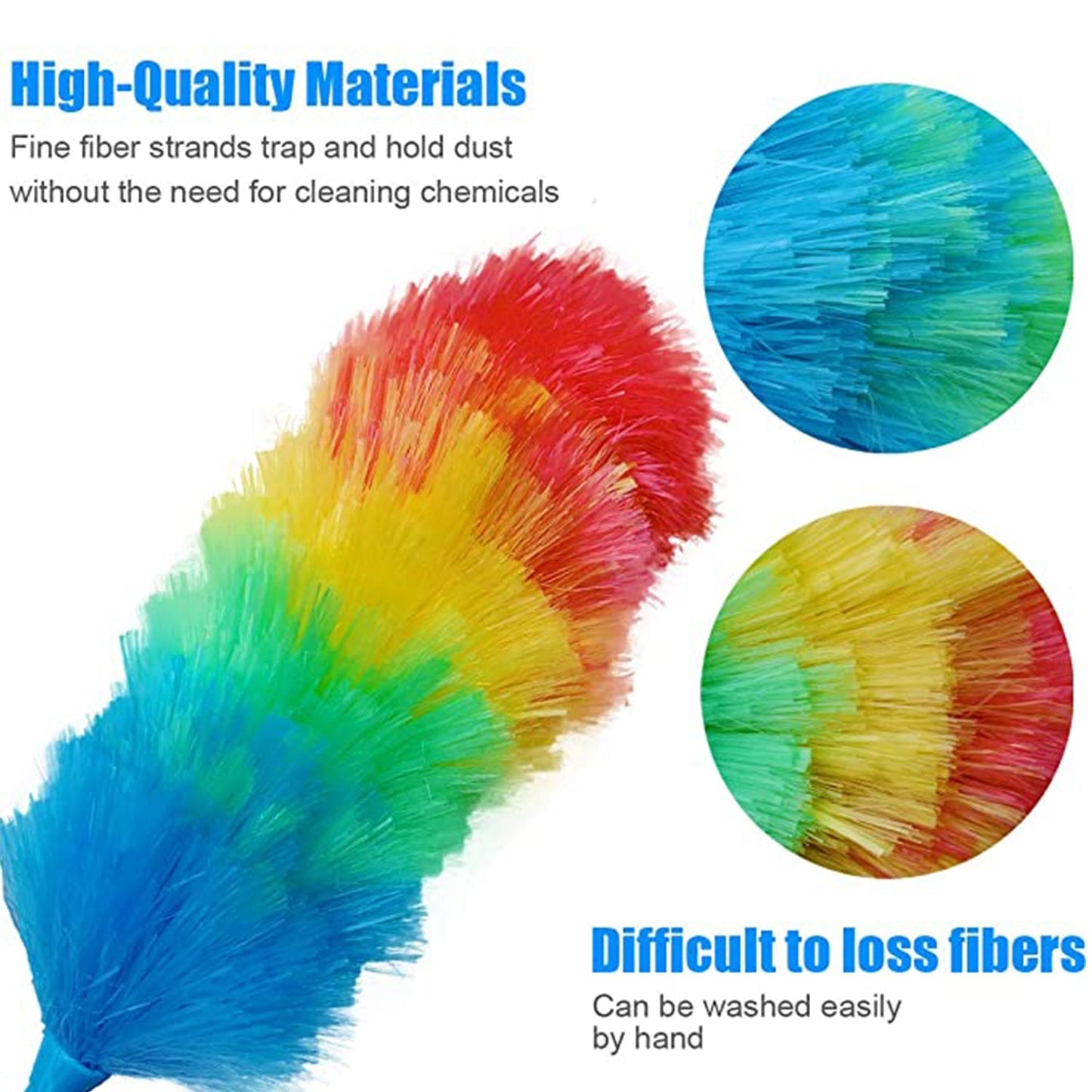 Colorful Feather Duster | Microfiber Duster for Cleaning | Dusting Stick | Dusting Brush