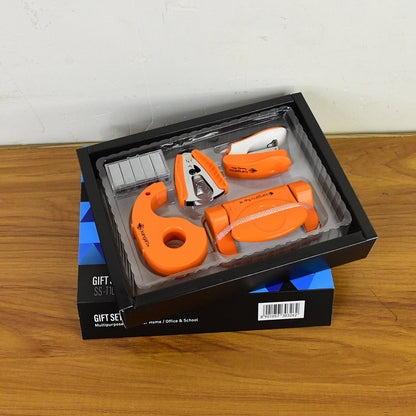 Kangaro 5-in-1 Stationery Gift Set with Stapler, Staples, Staple Remover, Tape Dispenser