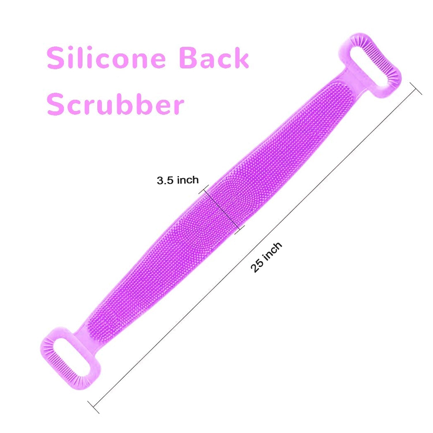 Silicone Back Scrubber Double-Sided Bath Brush for Deep Skin Cleaning