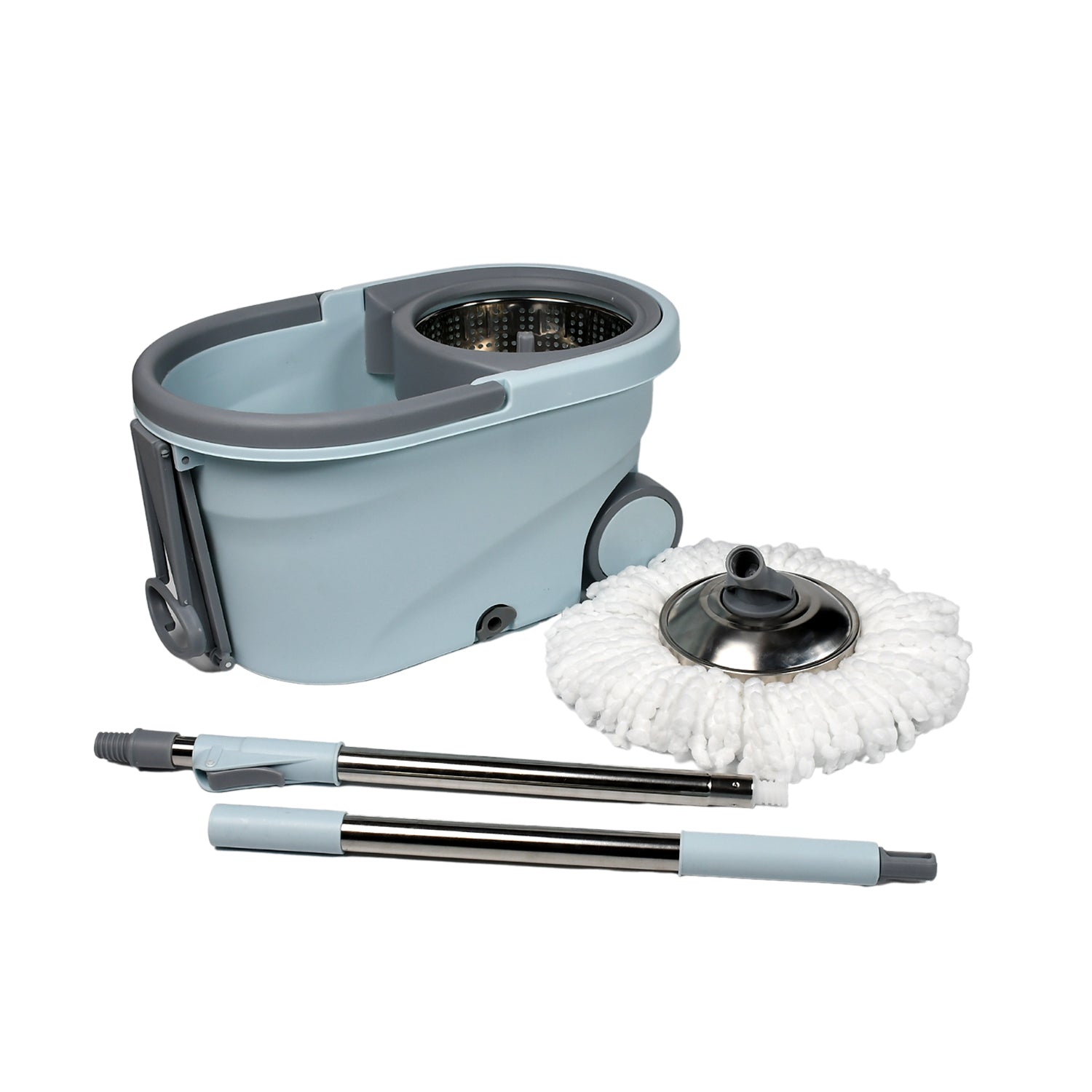 Quick Spin Mop With Steel Spin, Bucket Floor Cleaning, Easy Wheels & Big Bucket, Floor Cleaning Mop with Bucket