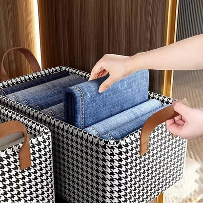Foldable Fabric Storage Box with Handles (47 × 28 cm)