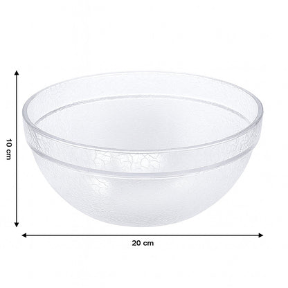Transparent Idli Mixing & Serving Bowl | Textured Plastic Kitchen Bowl (1 Pc)