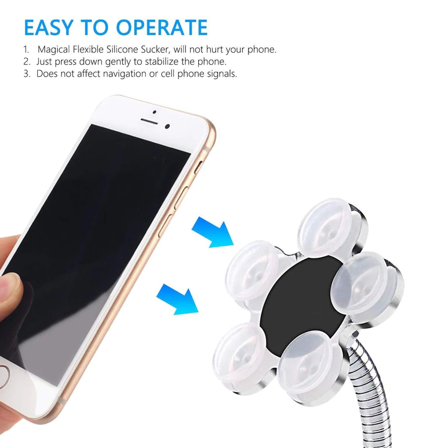 Phone Holder, 360°Rotatable Phone Stand Multi-Function Double-Sided Suction Cup Mobile Phone Holder vip stand