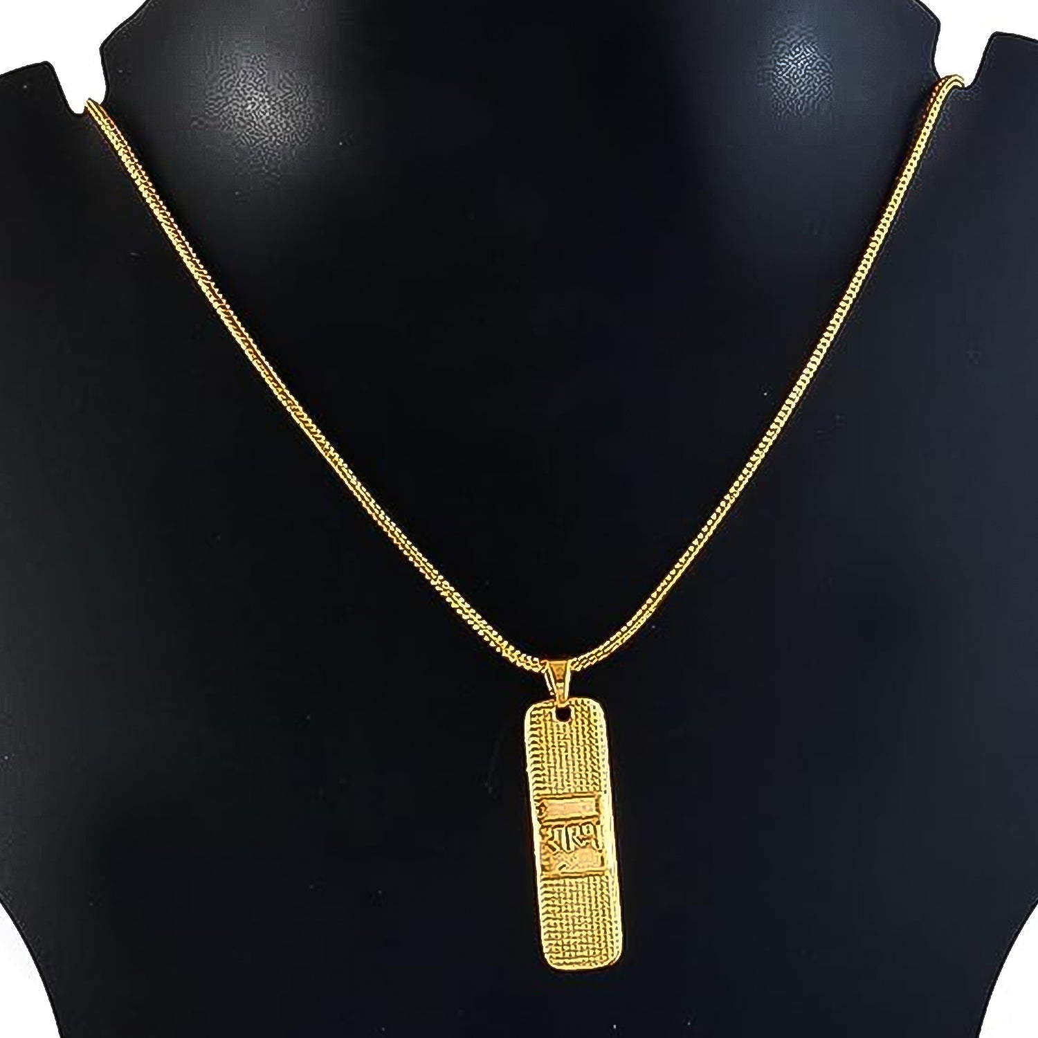 Golden Ram Naam Locket With Chain (1 Pc)