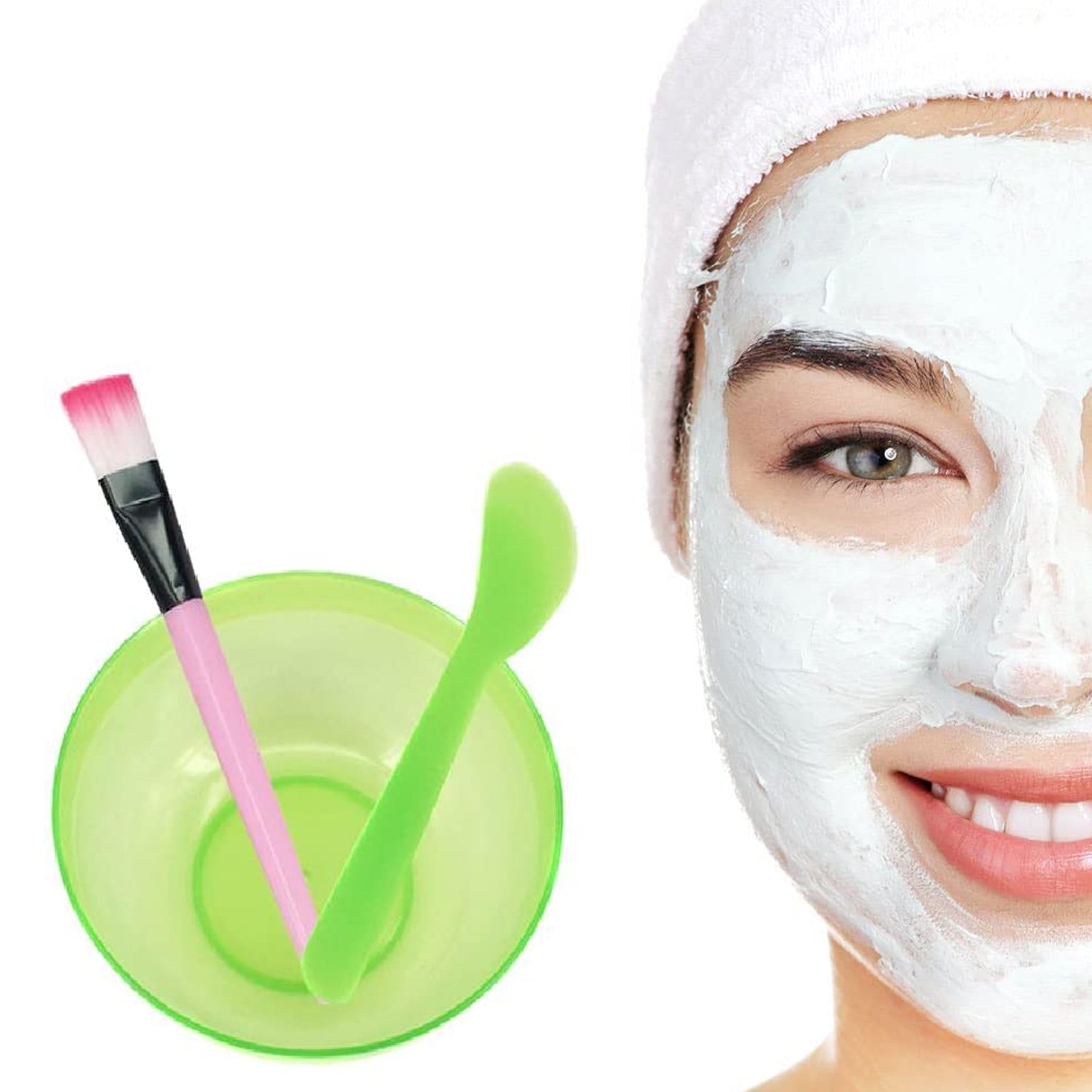 Facial Mask Bowl Set For Girls Use ( 6 pcs Set )