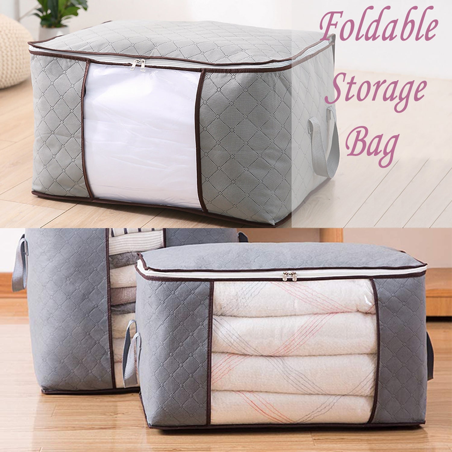 TRAVELLING STORAGE BAG USED IN STORING ALL TYPES CLOTHS AND STUFFS FOR TRAVELLING PURPOSES IN ALL KIND OF NEEDS (4 Pcs Set)