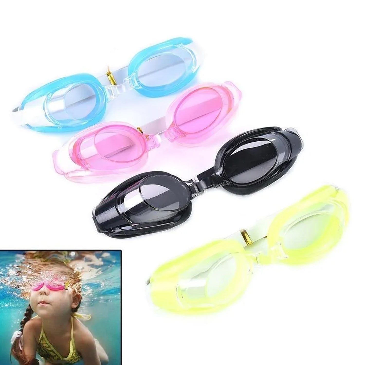 Anti-Fog Waterproof Adjustable Swimming Goggles