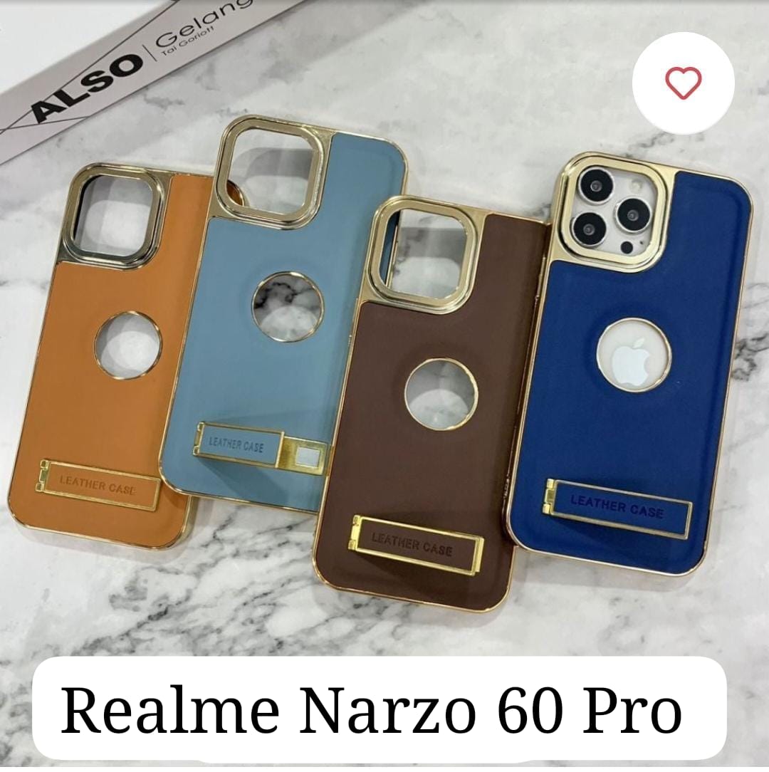 Leather With Stand Hard Case For Realme