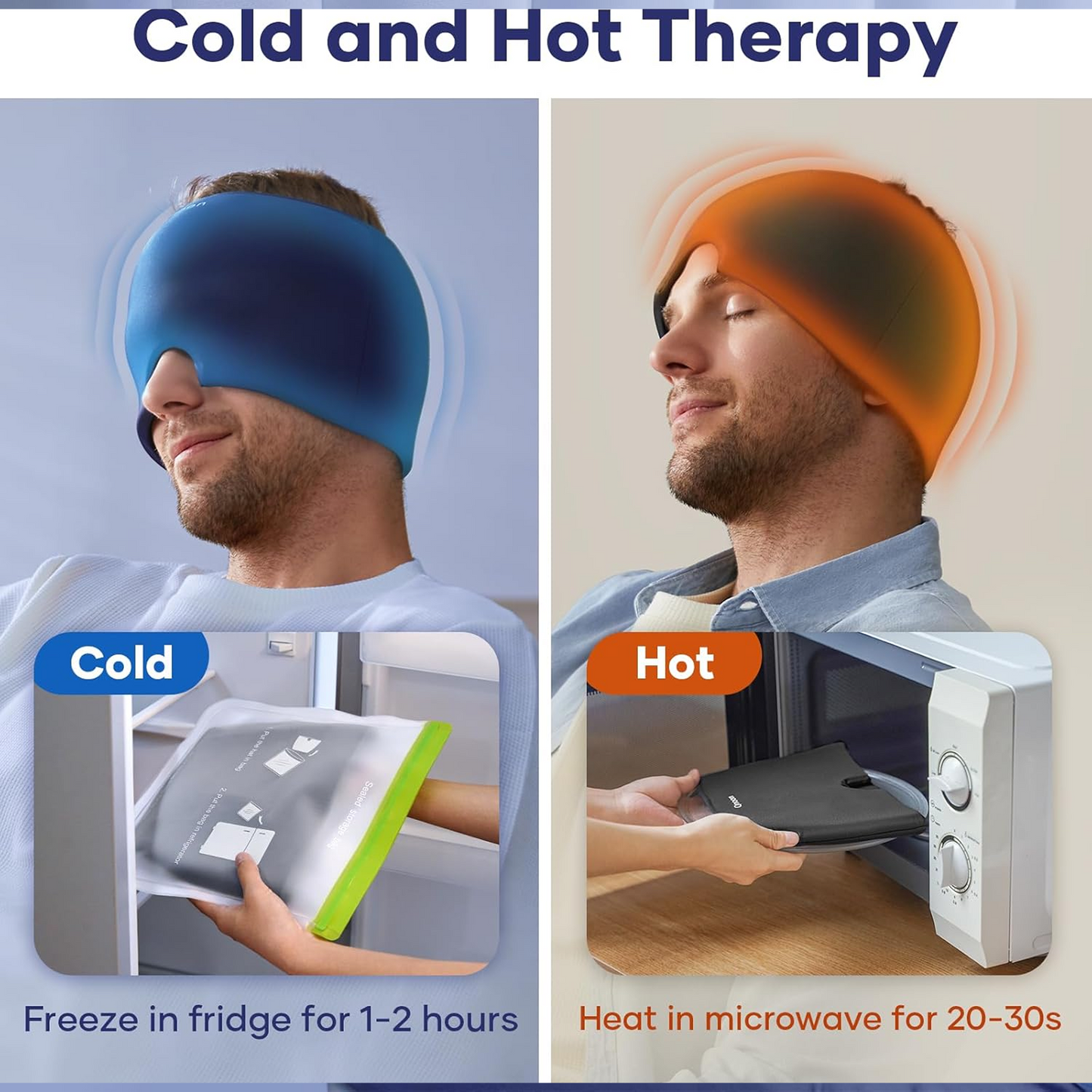 Migraine and Headache Relief Cap: Ice Wrap for Tension & Sinus Relief