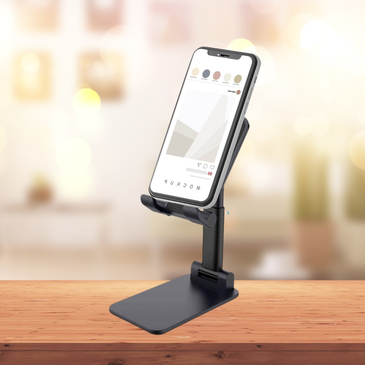 Foldable Mobile Stand with Angle Adjustable Desktop Table Mobile Holder