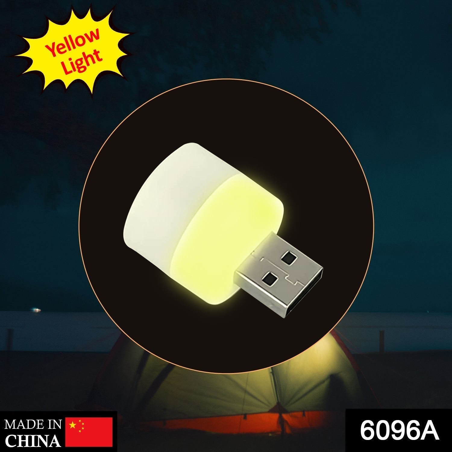 Small USB Bulb used in official places for room lighting purposes. (Yellow Color)