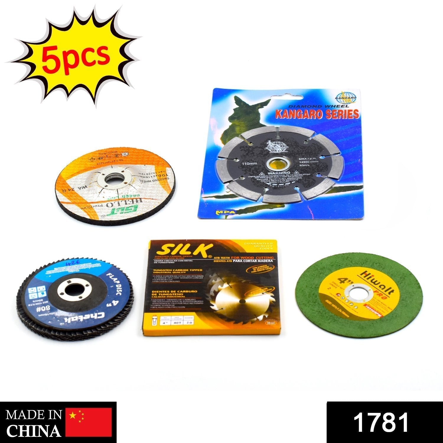 5Pc Grinding Wheel Set For Cutting Wooden Or Marbles