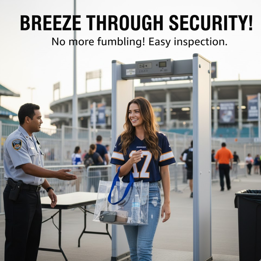 Multifunction Transparent Bag With Handle Bag (45×30×14 CM / 1 pc)