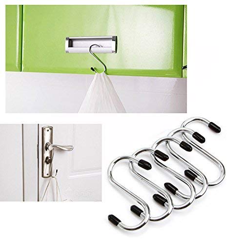 Heavy Duty S-Shaped Stainless Steel Hanging Hooks - 5 pcs